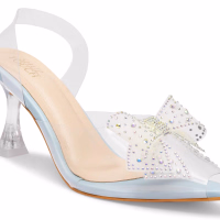 SHUZ TOUCH Slingback hells with Bow