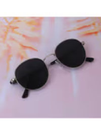 Premium Silver with Black Toned & Polarised Lens Oval Sunglass for Men