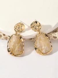 Gold-Plated Contemporary Drop Earrings