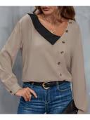 Women Brown Solid Plain Top